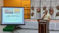 Presentation by Shri Nitin Gokarn: History and Importance of Ayodhya for Sanatan Dharma' at Manas Bhavan, Ayodhya (23 March 2025)